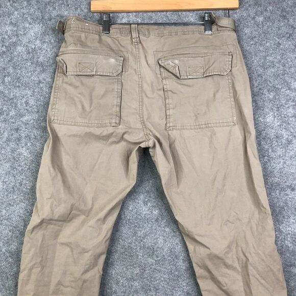 Abercrombie & Fitch Pants Mens 31x32 Beige Paratrooper Vintage Y2K Slim Straight - Picture 9 of 11